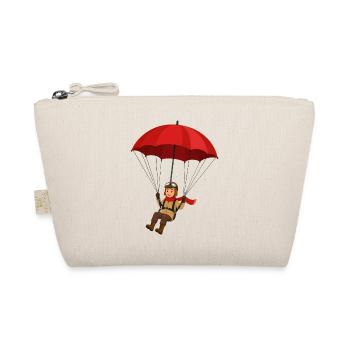 unge with parachute funny adventure motif - Organic Pouch - nature - Front