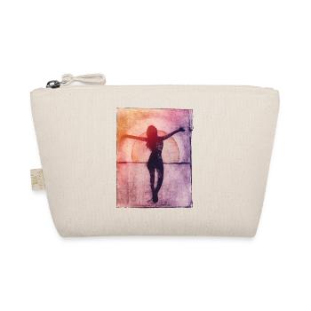 Woman by the Sea - Hand Carved Printable - Organic Pouch - nature - Front