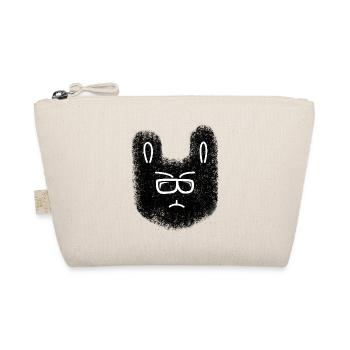 Nerd bunny with glasses - Organic Pouch - nature - Front