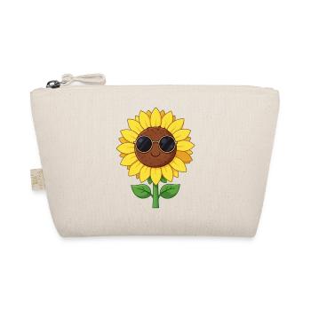 Gelbe Blume Sonnenblume Blüte Geschenk Hippie - Bio-Täschchen - Natur - Vorne