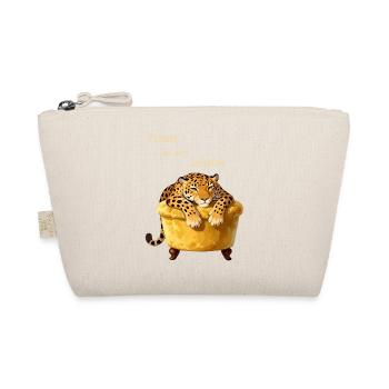 Schlafender Leopard in Goldtub - Bio-Täschchen - Natur - Vorne