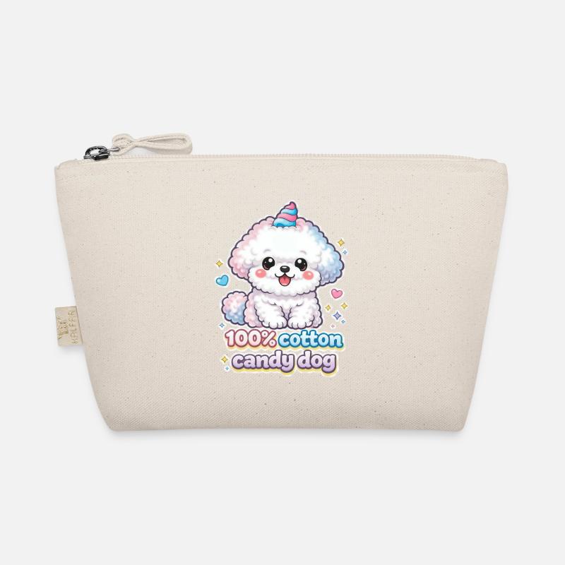 Cotton Candy Dog - cute Bichon Frisé dog Design Organic Pouch