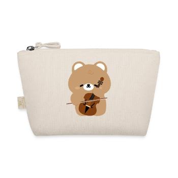 Bear Cello Charm - Organic Pouch - nature - Front