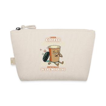 Morning Coffee Cup Tired - Organic Pouch - nature - Front