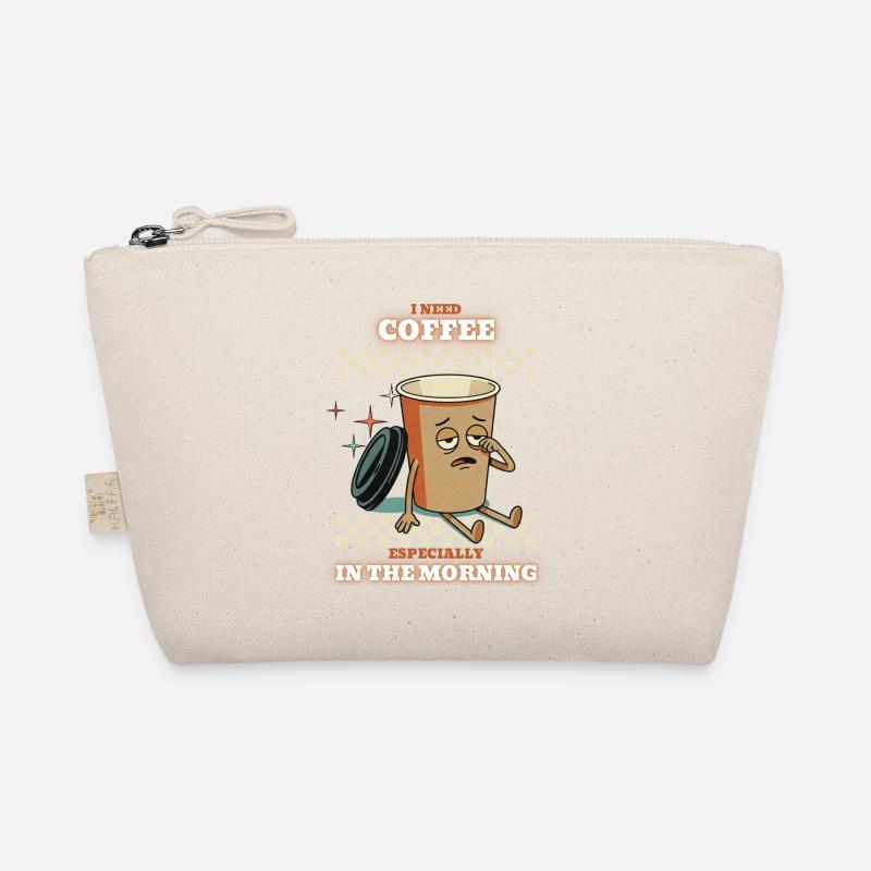 Morgenkaffeetasse müde - Bio-Täschchen - Natur