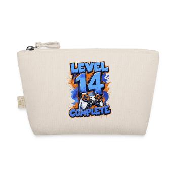 Level 14 Complete – Retro Gaming - Organic Pouch - nature - Front