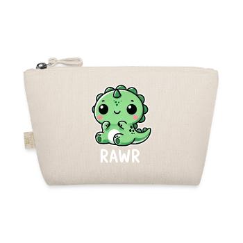 Cute Dinosaur T-Rex Cartoon Roar Comic - Organic Pouch - nature - Front