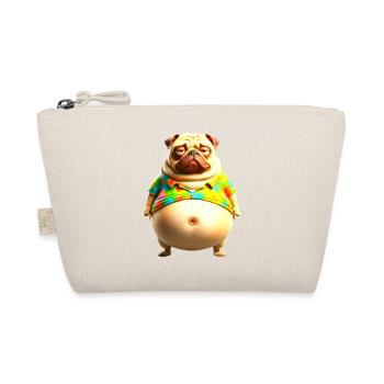 Tie Dye Pug Summer Tee - Organic Pouch - nature - Front