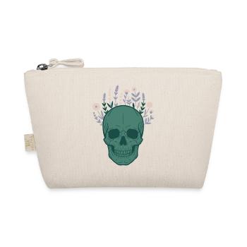 Totenkopf Schädel Botanik Blumen Blüten Mystisch - Bio-Täschchen - Natur - Vorne