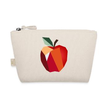 Geometric Apple–Minimalist Fruit Design - Organic Pouch - nature - Front