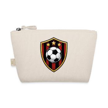 Black Red Shield Football Star - Organic Pouch - nature - Front