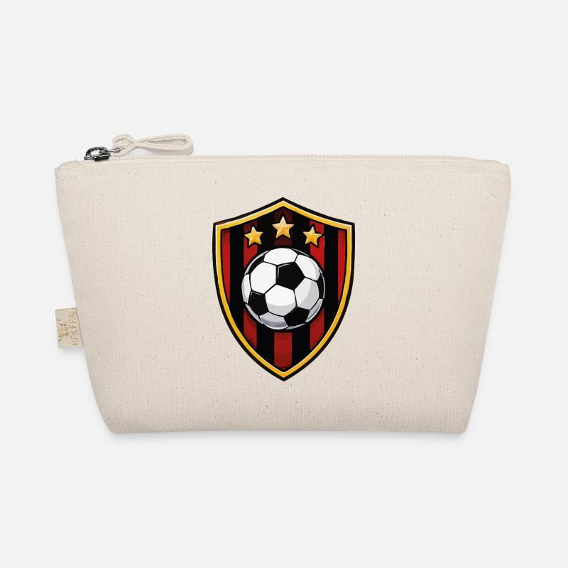 Schwarzrot Shield Fußballstern Bio-Täschchen