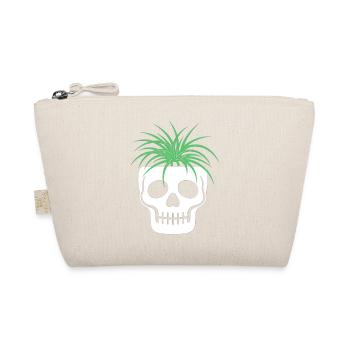 Skull Skull Botany Terrarium Mushrooms Macabre - Organic Pouch - nature - Front