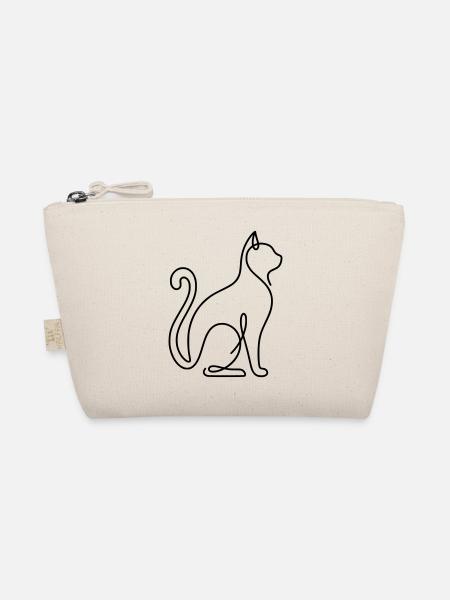 Chat minimaliste en ligne continue - Trousse biologique - nature - Devant