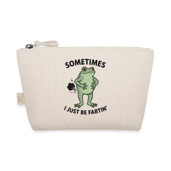 Grenouille qui dit de l’humour Parfois, je suis juste un pet - Trousse biologique - nature - Devant