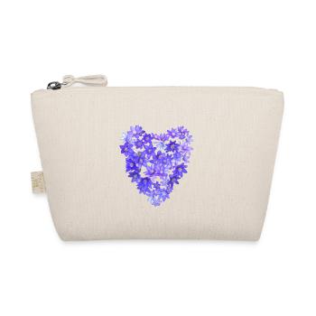 Cœur Violet Bleu - Trousse biologique - nature - Devant