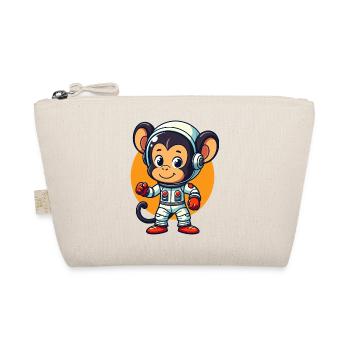 Cute Astronaut Monkey Space Exploration Cartoon Ma - Bio-Täschchen - Natur - Vorne