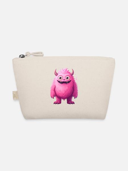 Pinkes Monster - Bio-Täschchen - Natur