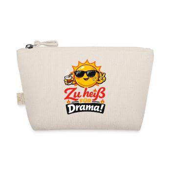 Zu heiß für Drama! Lustiges Sommer T-Shirt - Bio-Täschchen - Natur - Vorne
