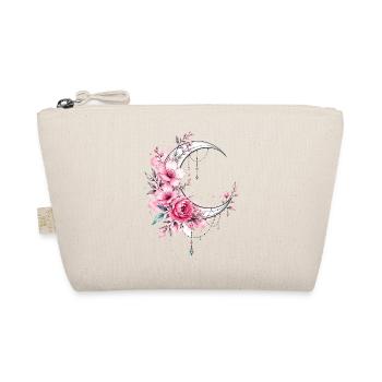 Floraler Halbmond mit Blüten - Bio-Täschchen - Natur - Vorne