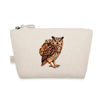 Eule mit Rucksack - Bio-Täschchen - Natur - Vorne