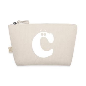 Large C Style Print | Letter C Funny C Logo - Organic Pouch - nature - Front