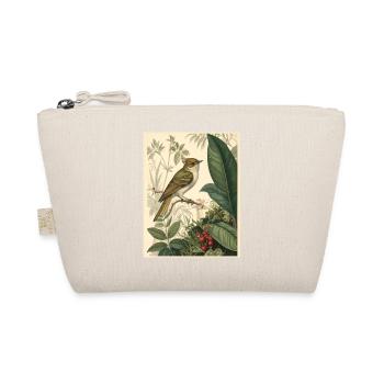 Bird in Jungle Leaf Vintage - Organic Pouch - nature - Front