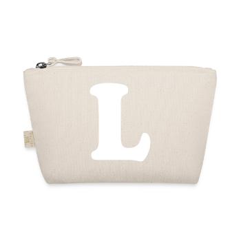 Large L Style Print | Point L | L Logo - Organic Pouch - nature - Front