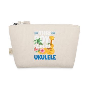 Funny Ukulele Designs and Sayings - Organic Pouch - nature - Front