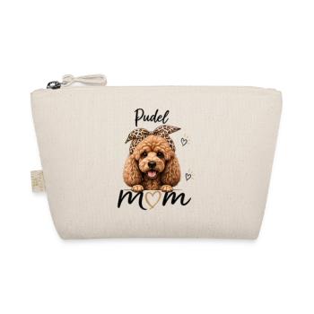 Pudel Mom – Geschenk für Pudel-Liebhaber - Bio-Täschchen - Natur - Vorne