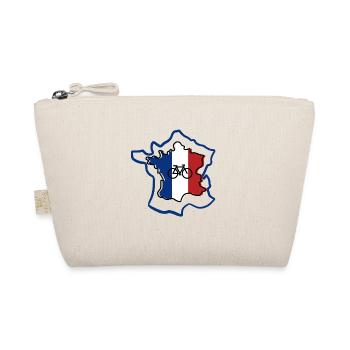 France Cycling – Bicycle Rider Design - Organic Pouch - nature - Front