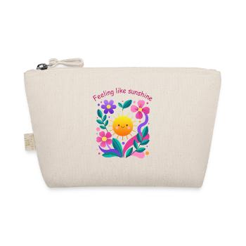 Feeling the sun: floral motif - Organic Pouch - nature - Front