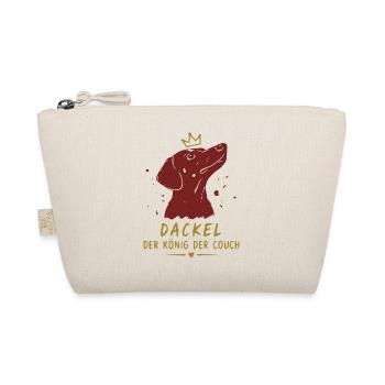 Dackel König Der Couch - Bio-Täschchen - Natur - Vorne