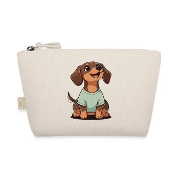Happy Dachshund Cartoon Heartwarmer Shirt A SHORT LE - Trousse biologique - nature - Devant