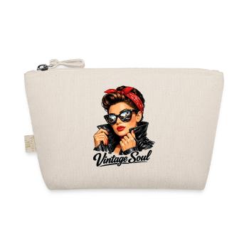 Vintage Soul – Cool Rockabilly Pin-Up Design - Organic Pouch - nature - Front