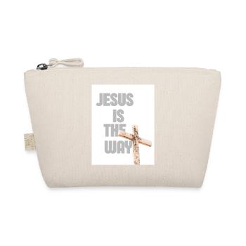Jesus Is The Way Cross Graphic - Organic Pouch - nature - Front
