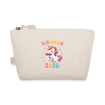 Schulkind 2026 Einschulung 2026 Schulanfang - Bio-Täschchen - Natur - Vorne