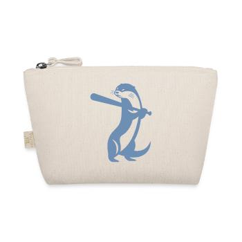 Otter Baseball Silhouette - Organic Pouch - nature - Front