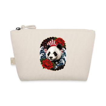 Panda im japanischen Irezumi Tattoo Stil - Bio-Täschchen - Natur - Vorne