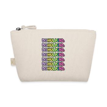 Cooler Schriftzug für Schulkind-Design - Bio-Täschchen - Natur - Vorne