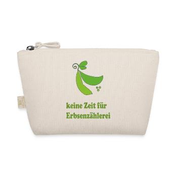 Keine Zeit Für Erbsenzähler – Grüne Erbse - Bio-Täschchen - Natur - Vorne