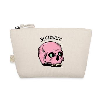 Pink Skull Halloween Totenkopf Gothic Geschenk - Bio-Täschchen - Natur - Vorne