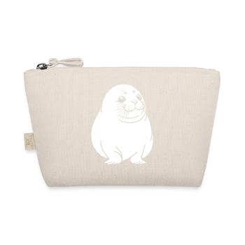 Chubby seal One Line animal motif - Organic Pouch - nature - Front