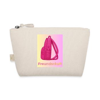 Freundschaft Glitzer Rucksack pink - Bio-Täschchen - Natur - Vorne