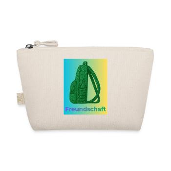 Freundschaft Glitzer Rucksack grün - Bio-Täschchen - Natur - Vorne