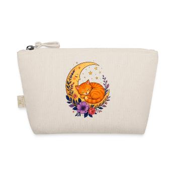 Moon Cat in a Sea of Flowers - Organic Pouch - nature - Front