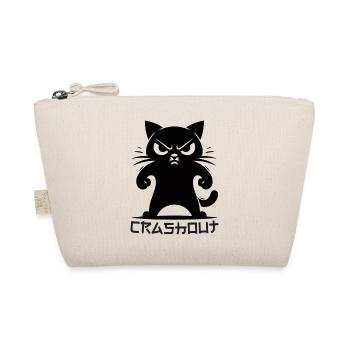 Crashout Cat – Angry Cat Trend Design - Organic Pouch - nature - Front