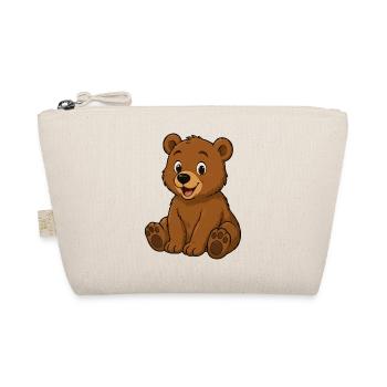 Cuddly Bear Cartoon – Cute Bear - Organic Pouch - nature - Front