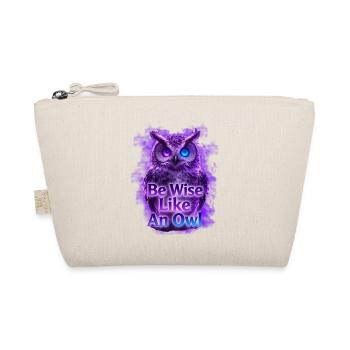 Be Wise Like An Owl Neon Design - Organic Pouch - nature - Front