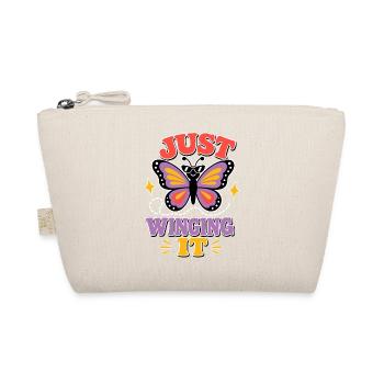 Just Winging It – Funny Butterfly - Organic Pouch - nature - Front